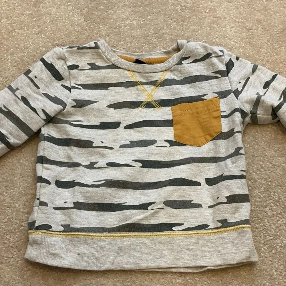 Px Kids Boys Striped Camo Pocket Sweatshirt Size 2T 100% Cotton